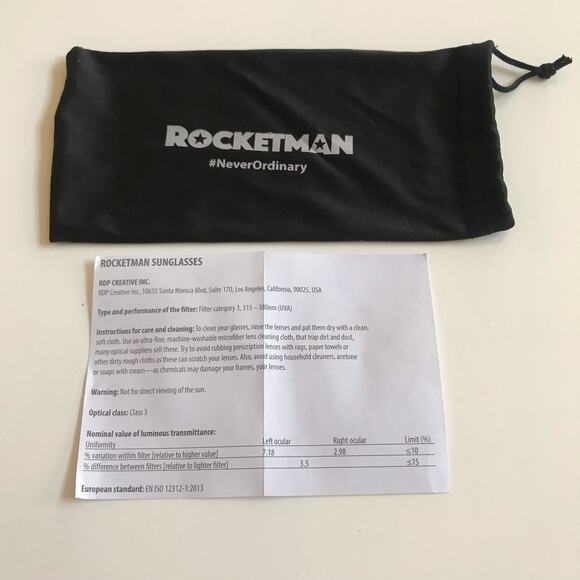 Elton John Rocketman Sunglasses Movie Golden Globes NEW NIB Prop Costume Legend - Picture 8 of 10